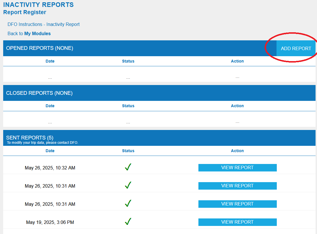 Add inactivity report