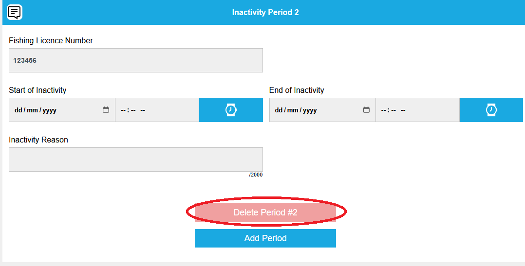 Manage inactivity periods