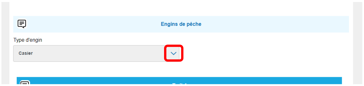 Exemple de menu déroulant